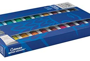 Winsor & Newton Cotman Watercolor Paint Set, 20 Colors, 5ml (0.17-oz) Tubes