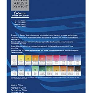 Winsor & Newton Cotman Watercolor Paint Set, 20 Colors, 5ml (0.17-oz) Tubes