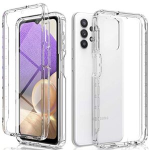 jxvm for samsung galaxy a32 5g case with built-in screen protector, full body shockproof phone case clear protective cover case for samsung galaxy a32 5g