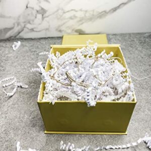 Paper Shred – Crinkle Paper for Packaging, Sensory Activities, Gift Baskets, Table Décor – Crinkle Paper Filler 1/2 LB – Crinkle Cut Paper – H & R Supplies (White)