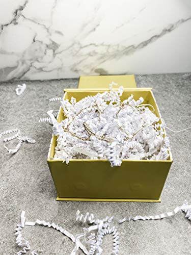 Paper Shred – Crinkle Paper for Packaging, Sensory Activities, Gift Baskets, Table Décor – Crinkle Paper Filler 1/2 LB – Crinkle Cut Paper – H & R Supplies (White)