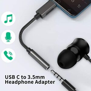 COOYA USB C to 3.5mm Audio Jack for Samsung S20 FE S21 S22 5G OnePlus 8T Headphone Adapter USB C to Aux Dongle Stereo Earphone Connector for iPad Air 4 iPad Pro Google Pixel 5 6 Galaxy Note 20 Z Flip3