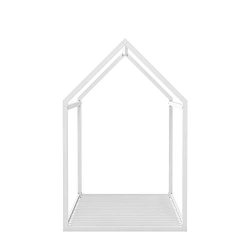 Little Seeds Rowan Valley Skyler Kids Metal House, Twin Size Frame, White Bed (DA4037119LS)