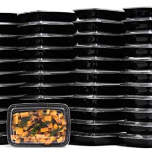 28 oz Reusable Food Storage 25 Pack Containers with Lids by EcoQuality – Rectangular BPA Free Freezer, Microwave & Dishwasher Safe – Airtight & Watertight Stackable, Lunch Meal Prep, To-Go, Bento Box