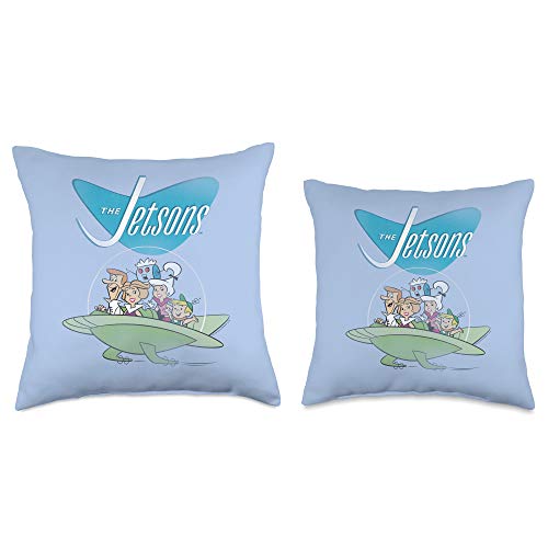 The Jetsons Ship Throw Pillow, 16x16, Multicolor