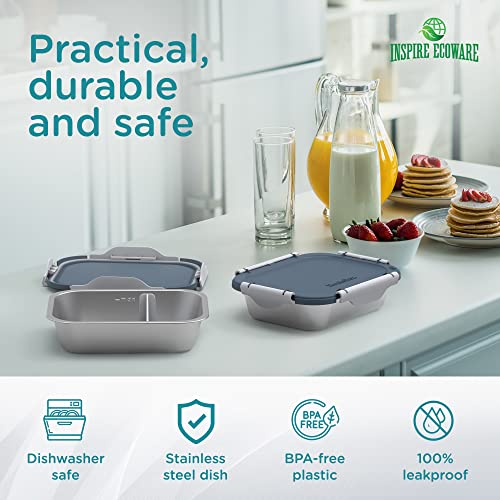 Inspire Ecoware Heatsbox Inner Dish | Stainless Steel Lunch Box | Insulated Food Container | Insulated Lunch Container | Metal Lunch Box