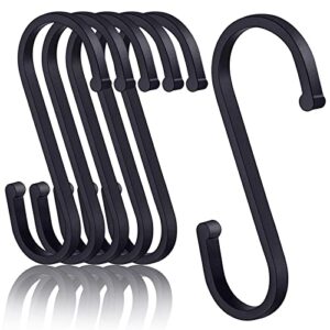 dingee 18 pack heavy duty s hooks, 3.5 inch aluminum flat s hooks for hanging pots and pans, jeans hooks for closet,plants, clothes, kitchen pot rack hooks, mugs,lights,wind chimes,bathroom