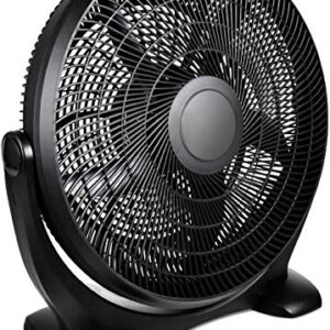 Simple Deluxe 20 Inch 3-Speed Plastic Floor Fans Oscillating Quiet for Home Commercial, Residential, and Greenhouse Use, Outdoor/Indoor, Black (HIFANXFLOOR20PLATICEXPV1)