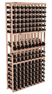 wine racks america® knotty alder 9 column display row wine cellar kit. unstained