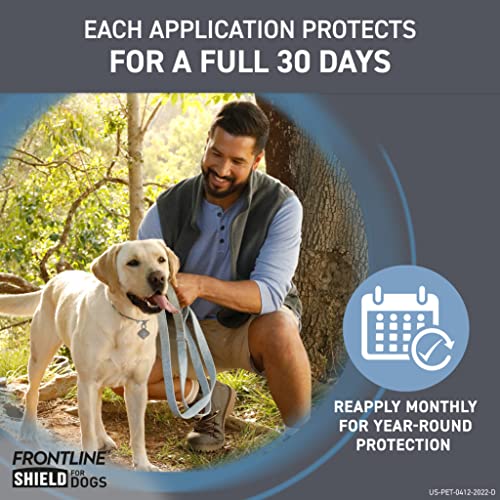 FRONTLINE® Shield for Dogs 3-in-1 Flea and Tick Treatment (Large Dog, 41-80 lbs.) 3 Doses (Purple Box)