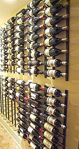 RYB (4 Ft) Wine Rack Wall Mounted,Metal Wall Mounted Wine Rack 12 Bottles, Vertical Wine Rack Wall Mounted Including 12 Silicone Stoppers and One Bottle