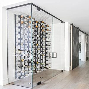 RYB (4 Ft) Wine Rack Wall Mounted,Metal Wall Mounted Wine Rack 12 Bottles, Vertical Wine Rack Wall Mounted Including 12 Silicone Stoppers and One Bottle