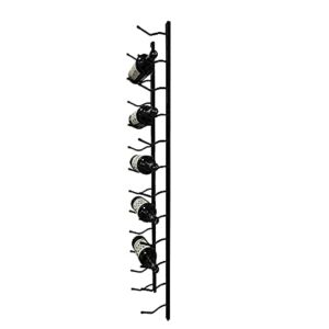 RYB (4 Ft) Wine Rack Wall Mounted,Metal Wall Mounted Wine Rack 12 Bottles, Vertical Wine Rack Wall Mounted Including 12 Silicone Stoppers and One Bottle