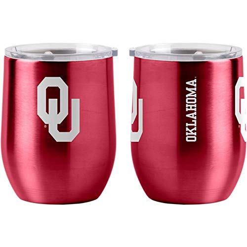 Boelter 8886079877 16 oz NCAA Oklahoma Sooners Ultra Curved Beverage Alternate Travel Tumbler