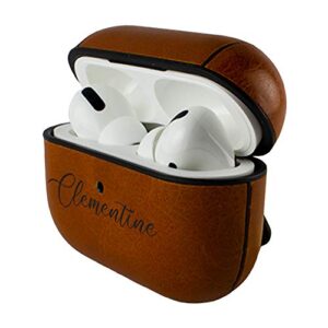 AudioSpice Custom Name Case for AirPods Pro (1st Generation) – Personalized Design – Put Your Name or Text on a Leatherette Case for AirPods Pro – Name