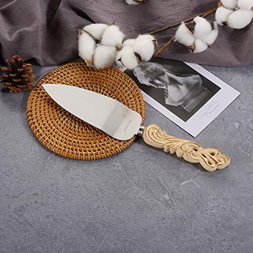 TRUE LOVE GIFT Wedding Cake Knife and Server Set Bride and Groom 2-Piece Dessert Set Party Wedding Anniversary Celebration