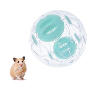 wishlotus hamster exercise ball, 5.51 inch transparent hamster ball running hamster wheel plastic cute exercise mini ball for dwarf hamsters to relieves boredom and increases activity (5.51in, blue)