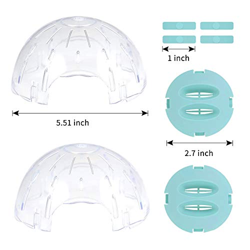 WishLotus Hamster Exercise Ball, 5.51 Inch Transparent Hamster Ball Running Hamster Wheel Plastic Cute Exercise Mini Ball for Dwarf Hamsters to Relieves Boredom and Increases Activity (5.51in, Blue)