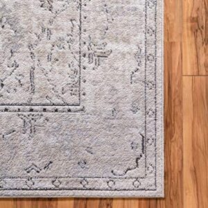 Rugs.com Oregon Collection Rug – 4 Ft Square Ivory Low-Pile Rug Perfect for Living Rooms, Kitchens, Entryways