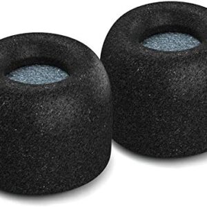 Comply TrueGrip Memory Foam Replacement Earbud Tips for Sennheiser Momentum, Momentum 2 True Wireless, CX-400BT Earphones - Secure Fit and Noise Blocking, Black (Assorted, 3 Pair)