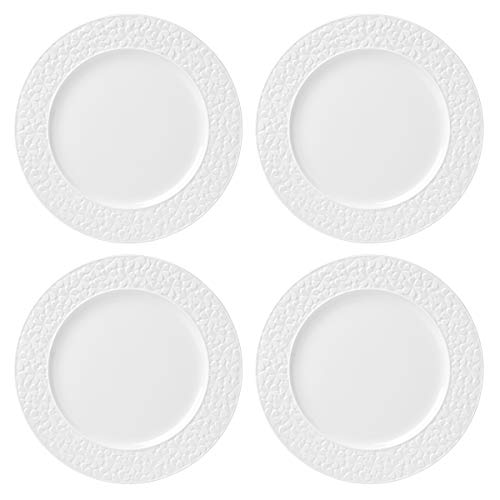 Kate Spade Blossom Lane 4-Piece Dinner Plate Set, 7.15 LB, White