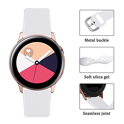 EnoYoo 12 Color Bands Compatible for Samsung Galaxy Watch 4/ Active 2 40mm 44mm/Galaxy Watch 4 Classic/Galaxy Watch 5/Galaxy Watch 5 Pro, 20MM Soft Silicone Strap for Women Men