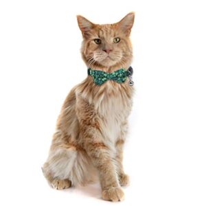 Lamphyface 2 Pack St.Patrick's Day Cat Collar with Cute Bow Tie and Bell Breakaway Adjustable Safety