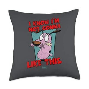courage the cowardly dog gonna like throw pillow, 18x18, multicolor