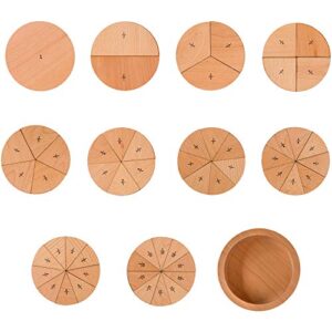 the freckled frog learning fractions - set of 55 - math manipulatives - fraction circles with 10 values - teach equivalents and parts to whole