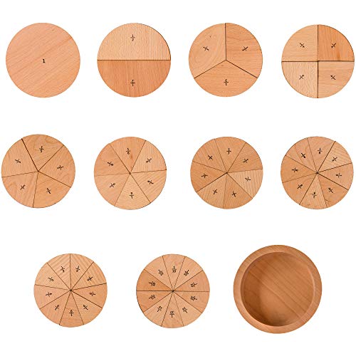 THE FRECKLED FROG Learning Fractions - Set of 55 - Math Manipulatives - Fraction Circles with 10 Values - Teach Equivalents and Parts to Whole