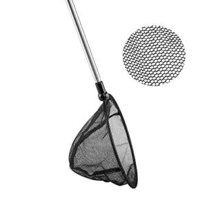 Filhome Telescopic Aquarium Fish Net, Fine Mesh Round Fish Net for Fish Tank with Extendable Long Handle (3.5 inch)