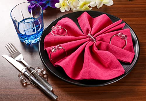 Goroly Home Metal Napkin Rings for Christmas Party Decoration Dinning Table Everyday Use Family Gatherings -Beautiful Emphasize to Your Dining Table Décor- Set of 12 - Silver