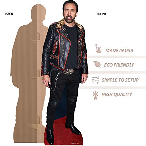 Nicolas Cage Cardboard Cutout Nicolas Cage Cardboard Cutouts Life Size Realistic Set of 2 - Nic Cage Celebrity Mask - Cardboard Standup - Great Party Decoration Solid