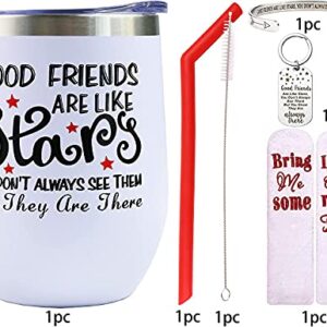 Birthday Gifts for Friends,Birthday Gifts for Friends Female,Christmas Gifts,Good Friends are Like Stars Gifts,Gifts for Female Friends,Best Friend Tumbler,Friendship Mug,Birthday Present for Friends