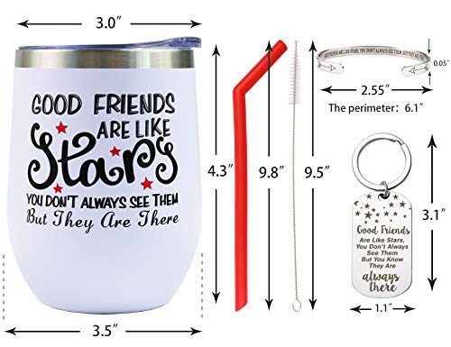 Birthday Gifts for Friends,Birthday Gifts for Friends Female,Christmas Gifts,Good Friends are Like Stars Gifts,Gifts for Female Friends,Best Friend Tumbler,Friendship Mug,Birthday Present for Friends