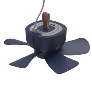 vvu&cco small portable ceiling fan not battery powered -7.5 inch diameter, mini usb tent fans with remote control for camping, canopy hanging fan, small ceiling fan for outdoor gazebo, silent design