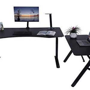 ApexDesk 47" Computer Desk, Modern Simple Style Desk for Home Office, Study Student Writing Desk - Black