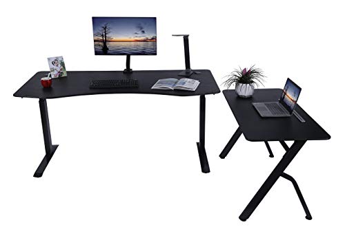 ApexDesk 47" Computer Desk, Modern Simple Style Desk for Home Office, Study Student Writing Desk - Black