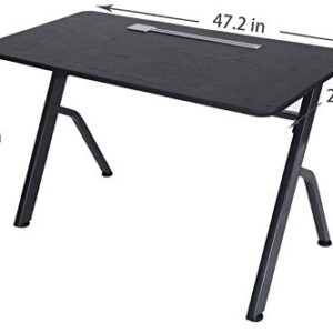 ApexDesk 47" Computer Desk, Modern Simple Style Desk for Home Office, Study Student Writing Desk - Black