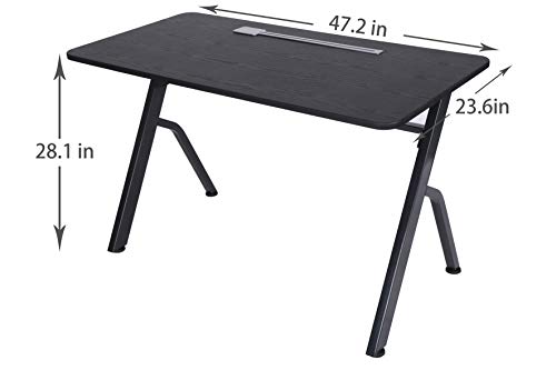 ApexDesk 47" Computer Desk, Modern Simple Style Desk for Home Office, Study Student Writing Desk - Black