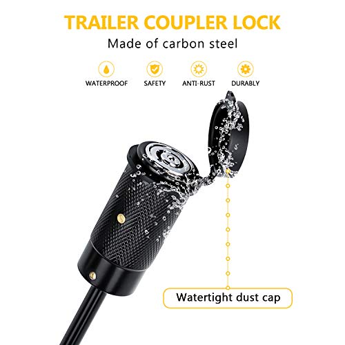 Trailer Hitch Coupler Locking Pin 1/4 Inch Diameter 2-1/2 Inch Long for Truck Car and Boat Fits Class III IV Hitches Cenipar Towing Locks