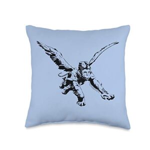 wizard of oz flying monkey throw pillow, 16x16, multicolor