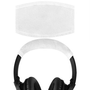 geekria 100 pcs disposable headband cover/hook and loop headband/headband protector for bose quietcomfort 35 ii, qc35, quietcomfort 25, qc25, quietcomfort 15, qc15 headphones (white)