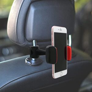 sumcoo Car Seat Phone Holder Mount for Kids, Ring Light Tripod Stand Phone Mount Holder Clamp Post Flexible Direction Adapter Rotatable Monopod Selfie Stick Adjustable for Live Stream/TikTok/YouTube
