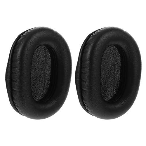 SOLUSTRE Wireless Headphones Wireless IEM 2pcs Headphone Replacement Pads Leather Headset Earpad Compatible for ATH- MSR7 - M50 - M50cwh (Leather) Headphones Wireless Headphones Wireless