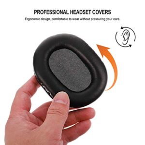 SOLUSTRE Wireless Headphones Wireless IEM 2pcs Headphone Replacement Pads Leather Headset Earpad Compatible for ATH- MSR7 - M50 - M50cwh (Leather) Headphones Wireless Headphones Wireless