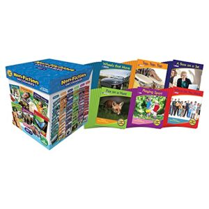 junior learning beanstalk books letters & sounds non-fiction decodables boxed set, set 1, multicolor