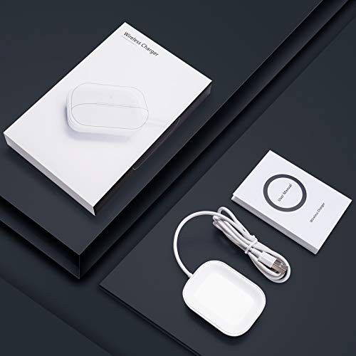 Airpods Pro Charger, Wireless Charger for AirPods 3rd/AirPods Pro 2nd/Airpods Pro/Airpods, Fast Wireless Charging Station for Apple Earbuds Earpods, Wireless Charger Pad for Airpods Earphone White