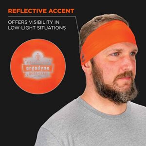 Ergodyne Chill Its 6634 Cooling Headband, Sports Headbands for Men and Women, Moisture Wicking , Orange