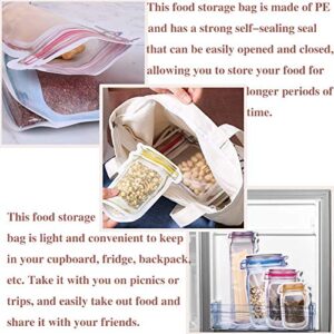 40 PCS Reusable Mason Jar Ziplock Bags, Food Storage Fresh and Leak Proof Bags for Kitchen Camping Picnic Organizer